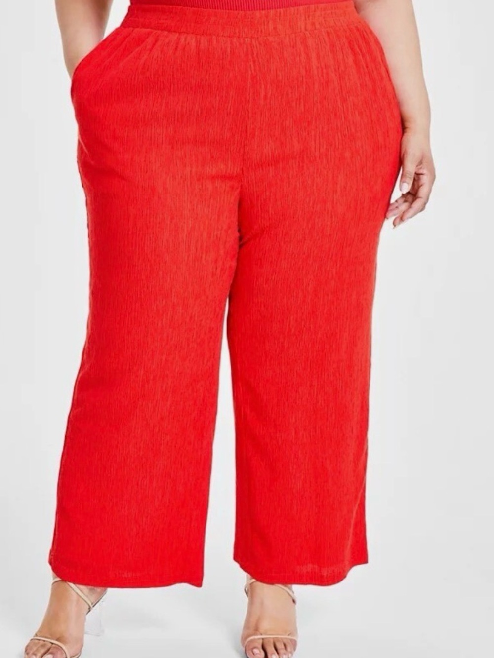 NWT Nina Parker white Wide Leg available in Red also (separately )